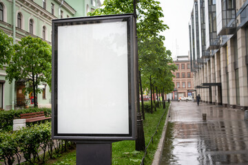 Blank mock up vertical billboard street poster