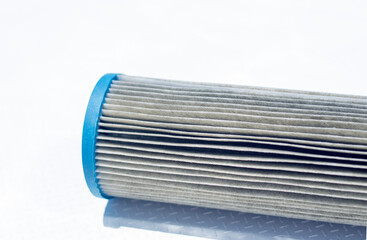 Dirty used filter after dismounting from boat watermaker
