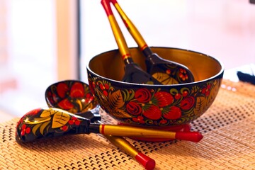 Khokhloma Spoons - Russian Souvenir