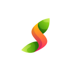 letter S logo design vector illustration