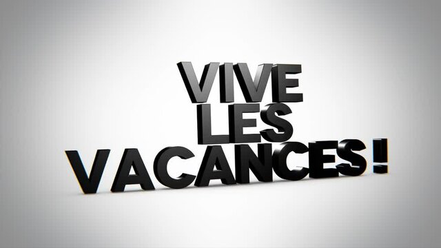 vive les vacances 3D noir
