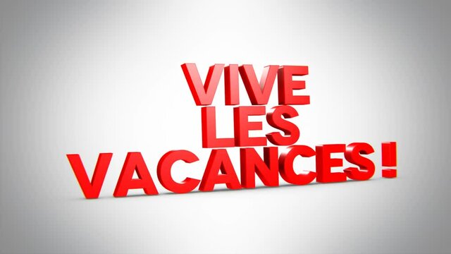 vive les vacances 3D rouge