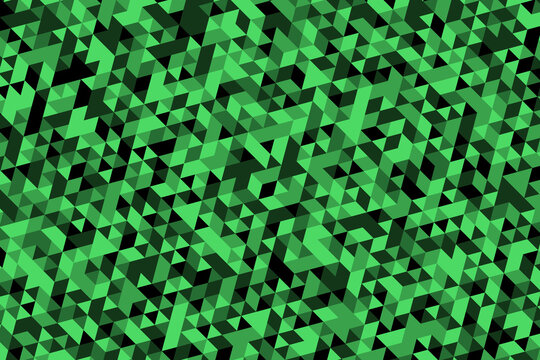 black and green triangles pattern. abstract geometric mosaic. beautiful polygonal ornament. simle vector background easy to edit and customize. eps 10
