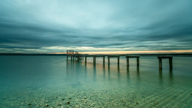 Dramatic clouds over lake starnbergsee bavaria germany nature landscapes.