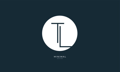 Alphabet letters icon logo TL
