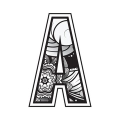 Decorative alphabet a