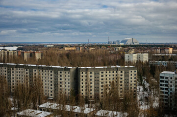 The abandoned city of Pripyat, Chernobyl area, Ukraine.