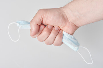 Hand squeeze face mask