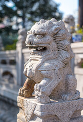 Fototapeta na wymiar The statue of the China lion