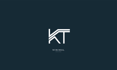 Alphabet letters icon logo KT
