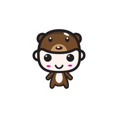 This is an illustration of a cute bear animal vector character. Good to use as an icon, cover book. etc