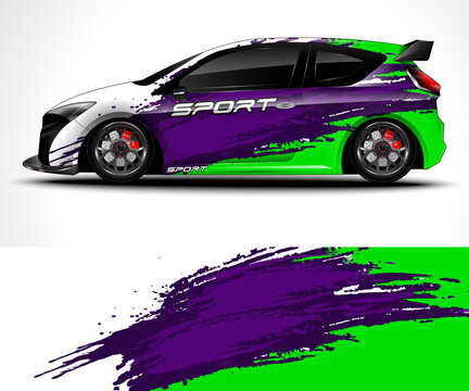 Racing Sport Car Wrap design and vehicle livery