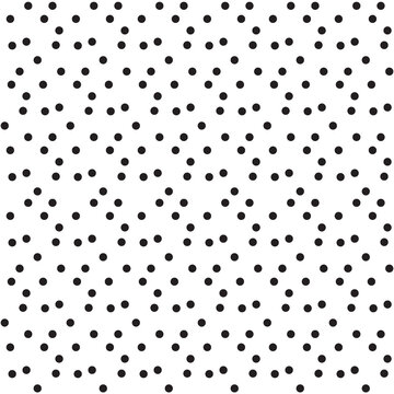 Black white scatter dots polka seamless pattern