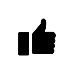 Like it sign icon. Hand showing thumb up. Vector illustration. Flat style isolated on background. Approval concept.