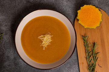 Pumpkin Soup, typical of Peru, also called as: Zapallo Loche or Lambayeque.
