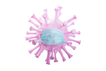 Coronavirus wearing medical grade mask to prevent spreading