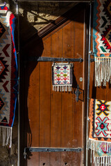 National carpets with Caucasian patterns are for sale in the old town