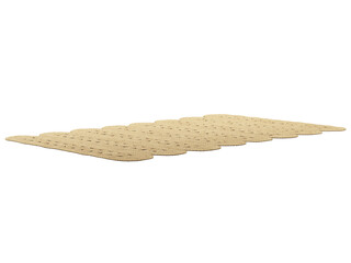 Fototapeta na wymiar Handmade natural braided fiber beige jute rug. 3d render