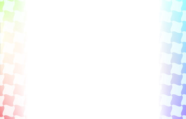 背景素材：淡い虹色グラデーションと和柄パターンのイラスト