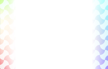 Obraz premium 背景素材：淡い虹色グラデーションと和柄パターンのイラスト