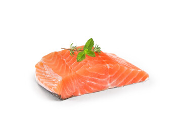 salmon isolatedon white background