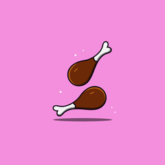 Fried chicken vector illustration