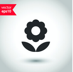 Flower vector icon. Floral icon. EPS 10 flat sign design. Flower symbol pictogram 