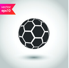 Fototapeta premium Soccer ball icon. Football game ball vector flat sign design. EPS 10 flat symbol pictogram