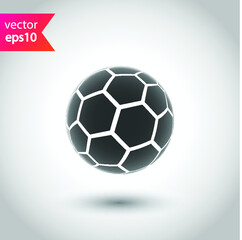 Naklejka premium Soccer ball icon. Football game ball vector flat sign design. EPS 10 flat symbol pictogram