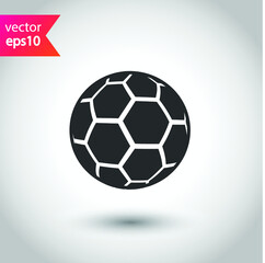 Fototapeta premium Soccer ball icon. Football game ball vector flat sign design. EPS 10 flat symbol pictogram