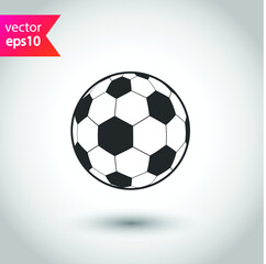 Obraz premium Soccer ball icon. Football game ball vector flat sign design. EPS 10 flat symbol pictogram