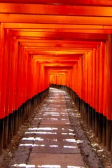Tuinposter Fushimi Inari-schrijn Duizend Torii-poorten © Minase