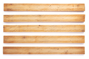 wooden board, beam or bars on white background - 355472022