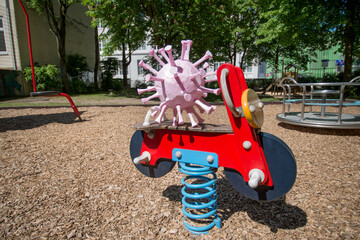 Closed playground during coronavirus crisis
