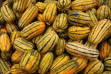 pumpkins with stripes and texture