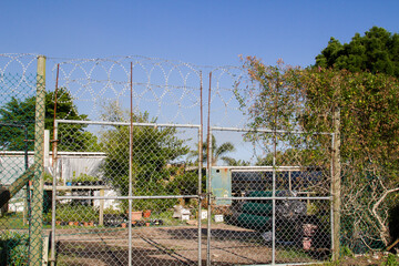 Storage area showing security gates at George Botanical Gardens South Africa
