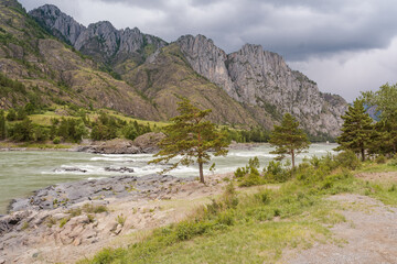 mountain river in the mountains, Altay, Russia, Siberia