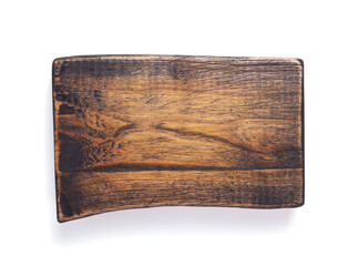 wooden nameplate at isolated on white background