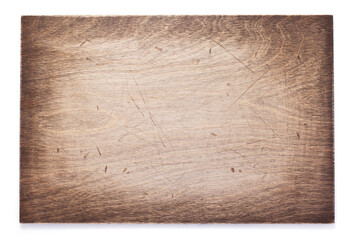 wooden nameplate or sign board on white background