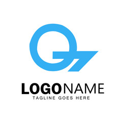 Q letter logo design & illustration vector art for print 
