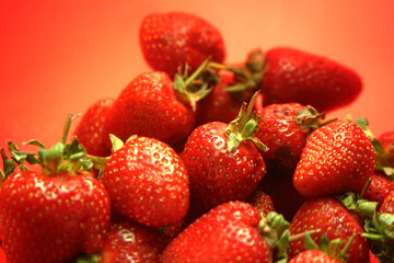 strawberries on a white background