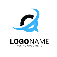 Obraz premium Q letter logo design & illustration vector art for print 