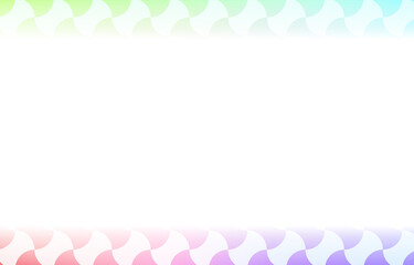 背景素材：淡い虹色グラデーションと和柄パターンのイラスト