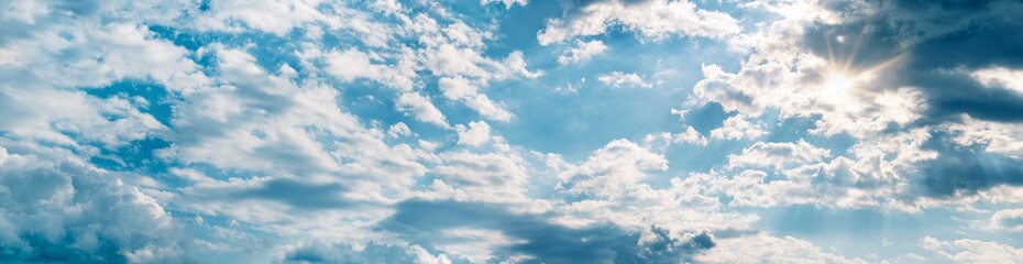 Obraz premium Backgrounds and textures. Blue beautiful sky with clouds.