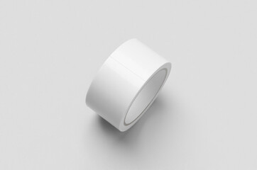 White duct tape mockup on a grey background.