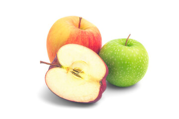 red and green apples