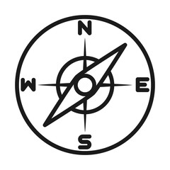 Obraz premium compass tool icon, line style