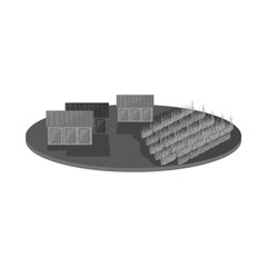 Isolated object of building and vietnam symbol. Set of building and house stock symbol for web.