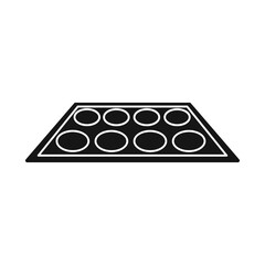 Vector design of tray and pies symbol. Collection of tray and food vector icon for stock.