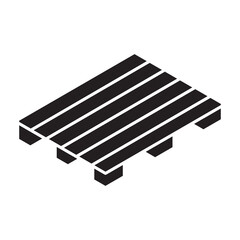 Wooden pallet vector icon.Black vector icon isolated on white background wooden pallet.